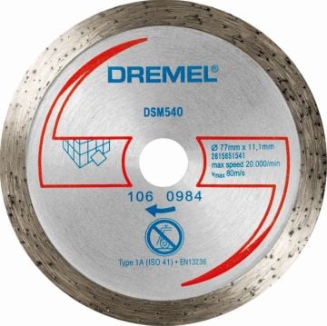 Dremel DSM20 İçin Elmas Fayans Kesme Diski (DSM540) - 2615S540JB
