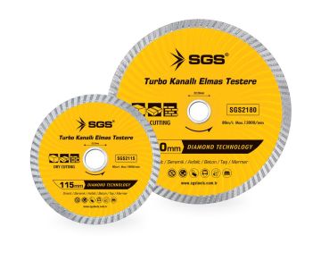SGS 2180 Turbo Kanallı Elmas Testere (180Mm)