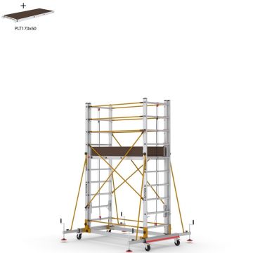 Çağsan Telesafe XL İki Parçalı Alüminyum İskele 2x10 Basamaklı - S005_XLN
