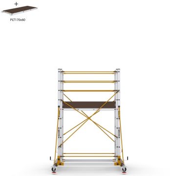 Çağsan Telesafe XL İki Parçalı Alüminyum İskele 2x10 Basamaklı - S005_XLN