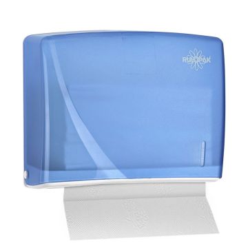 Rulopak Modern Z Katlama Kağıt Havlu Dispenseri 200 Lü Transparan Mavi