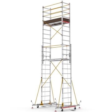 Çağsan Telesafe XL İki Parçalı Alüminyum İskele 2x11 Basamaklı - S006_XLN