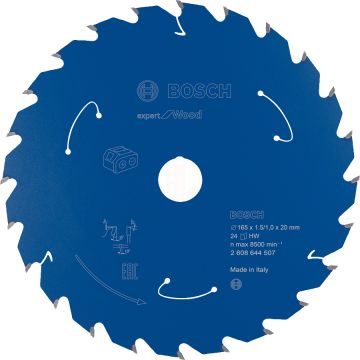 Bosch Daire Testere Bıçağı Expert For Wood 165x20 mm 24 Diş (1,5/1,0 mm) - 2608644507
