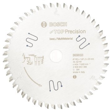 Bosch Daire Testere Bıçağı Best For MultiMaterial 165x20 mm 48 Diş - 2608642388