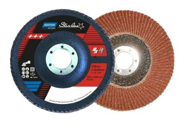 Norton Clipper Alüminyum Oksit Standart Yoğunluk Konik Flap Disk FLD FDTF 115x22 NOR P60 STARLINE - 78072709194