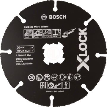 Bosch X-Lock Çok Amaçlı Kesme Diski Carbide Multi Wheel 125x22,23 mm (10 Adet) - 2608619369