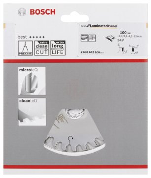 Bosch Daire Testere Bıçağı Best For LaminatedPanel 100x22 mm 24 Diş - 2608642606