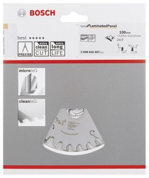 Bosch Daire Testere Bıçağı Best For LaminatedPanel 100x20 mm 24 Diş - 2608642607