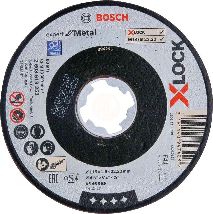 Bosch X-Lock Metal Kesme Diski Expert For Metal Düz 115x22,23x1,6 mm (AS 46 S BF) - 2608619252