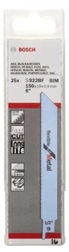 Bosch Panter Testere Bıçağı Flexible For Metal S 922 BF 150 mm (25 Adet) - 2608657550