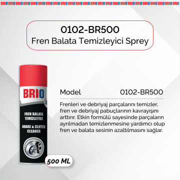 Brio Fren Balata Temizleyici Sprey 500 Ml 24'Lü