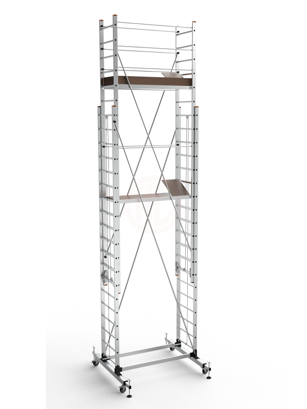Saraylı Alüminyum İskele Merdiven 2x19 Basamaklı 2x5,0 Mt 1034 Cm