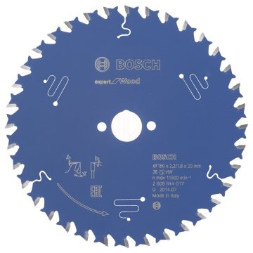 Bosch Daire Testere Bıçağı Expert For Wood 160x20 mm 36 Diş (2,2/1,6 mm) - 2608644017