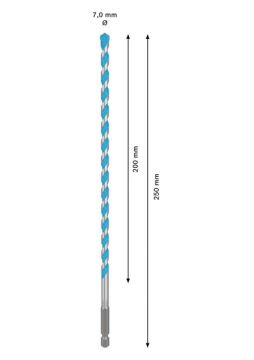 Bosch Expert Çok Amaçlı Matkap Ucu Hex-9 Multi Construction 7x250 Mm - 2608902355