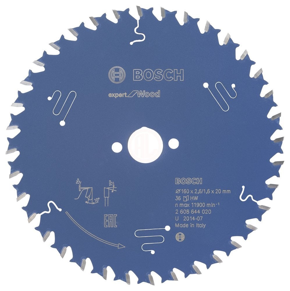 Bosch Daire Testere Bıçağı Expert For Wood 160x20 mm 36 Diş (2,6/1,6 mm) - 2608644020