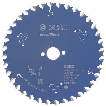 Bosch Daire Testere Bıçağı Expert For Wood 160x20 mm 36 Diş (2,6/1,6 mm) - 2608644020