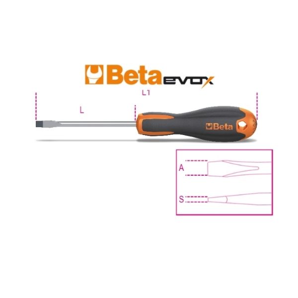 Beta Düz Tornavida 1201E 6,5X150