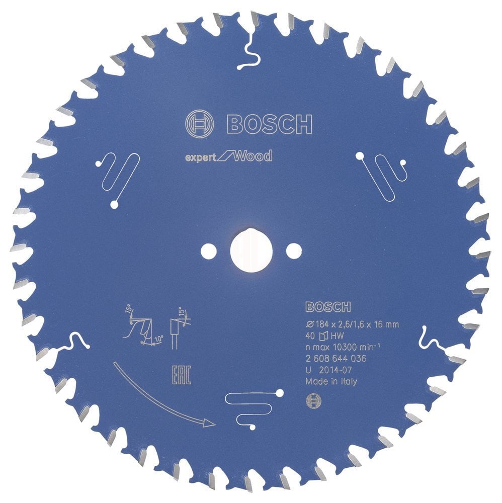 Bosch Daire Testere Bıçağı Expert For Wood 184x16 mm 40 Diş - 2608644036
