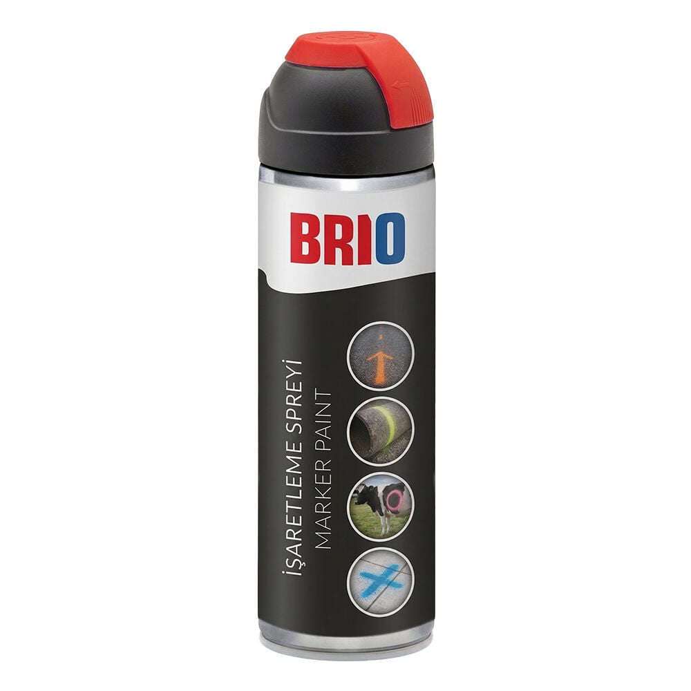 Brio İşaretleme Spreyi Endüstriyel 500 Ml Kırmızı
