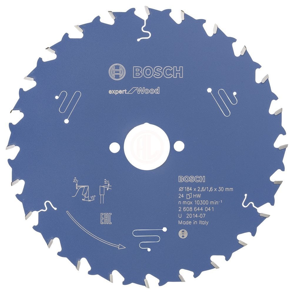 Bosch Daire Testere Bıçağı Expert For Wood 184x30 mm 24 Diş - 2608644041