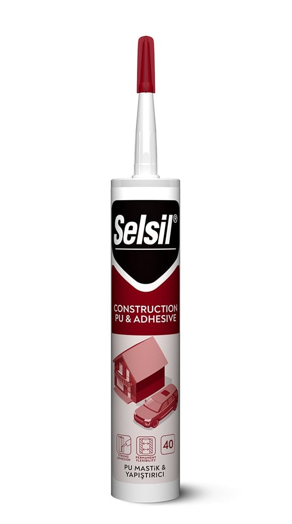Selsil Poliüretan PU Mastik 40 SHA 600 ml Beyaz