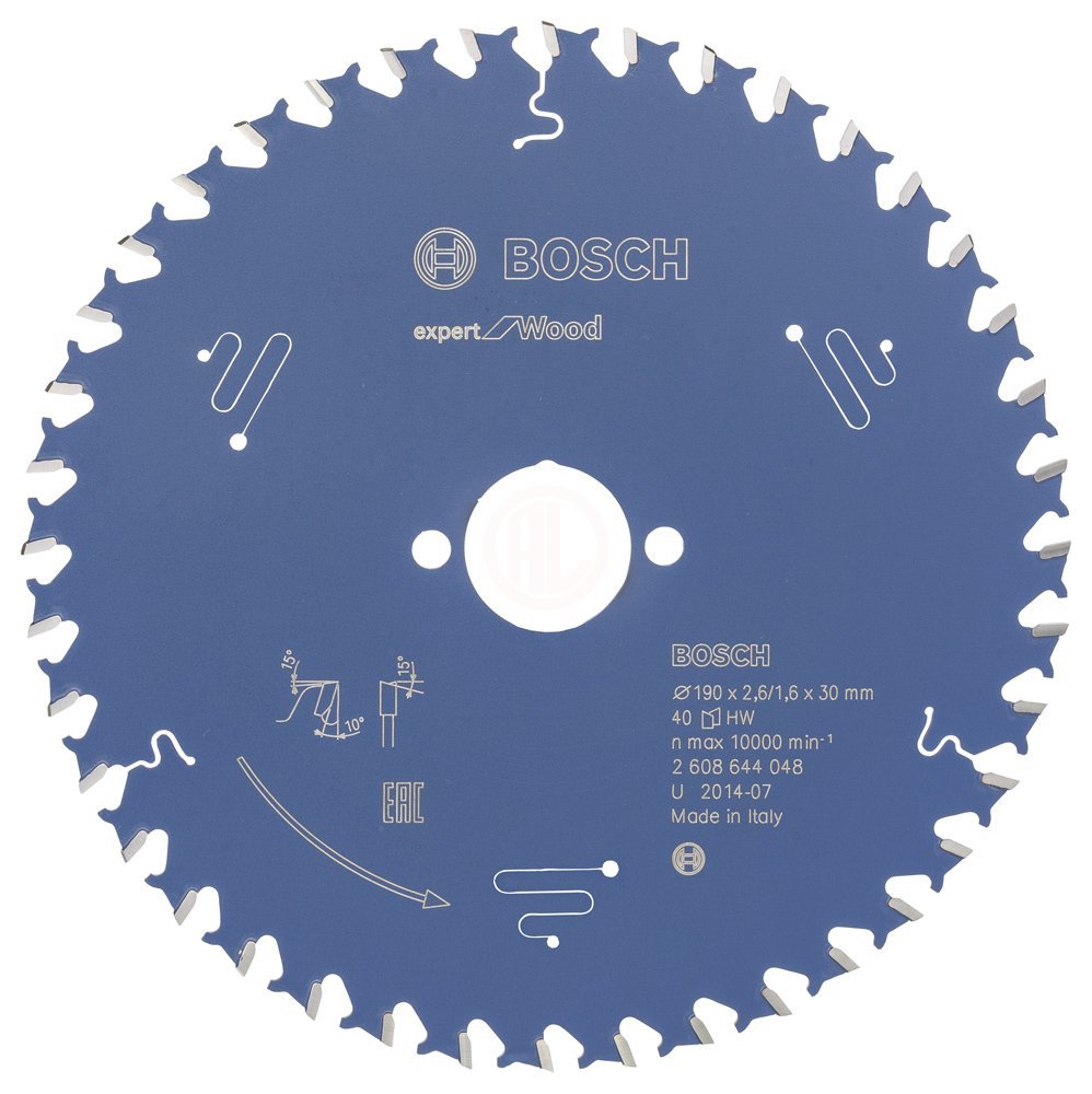 Bosch Daire Testere Bıçağı Expert For Wood 190x30 mm 40 Diş (2,6/1,6 mm) - 2608644048