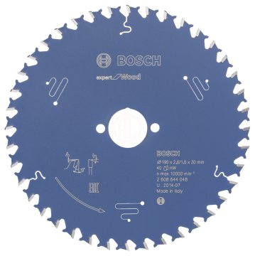 Bosch Daire Testere Bıçağı Expert For Wood 190x30 mm 40 Diş (2,6/1,6 mm) - 2608644048
