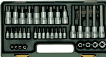 Proxxon Torx ve Allen Lokma Anahtar Takımı 1/4 İnç -1/2 İnç Cırcır Kollu (42 Parça) (23290)