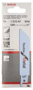 Bosch Panter Testere Bıçağı Flexible For Metal S 522 AF 100 mm (5 Adet) - 2608656010