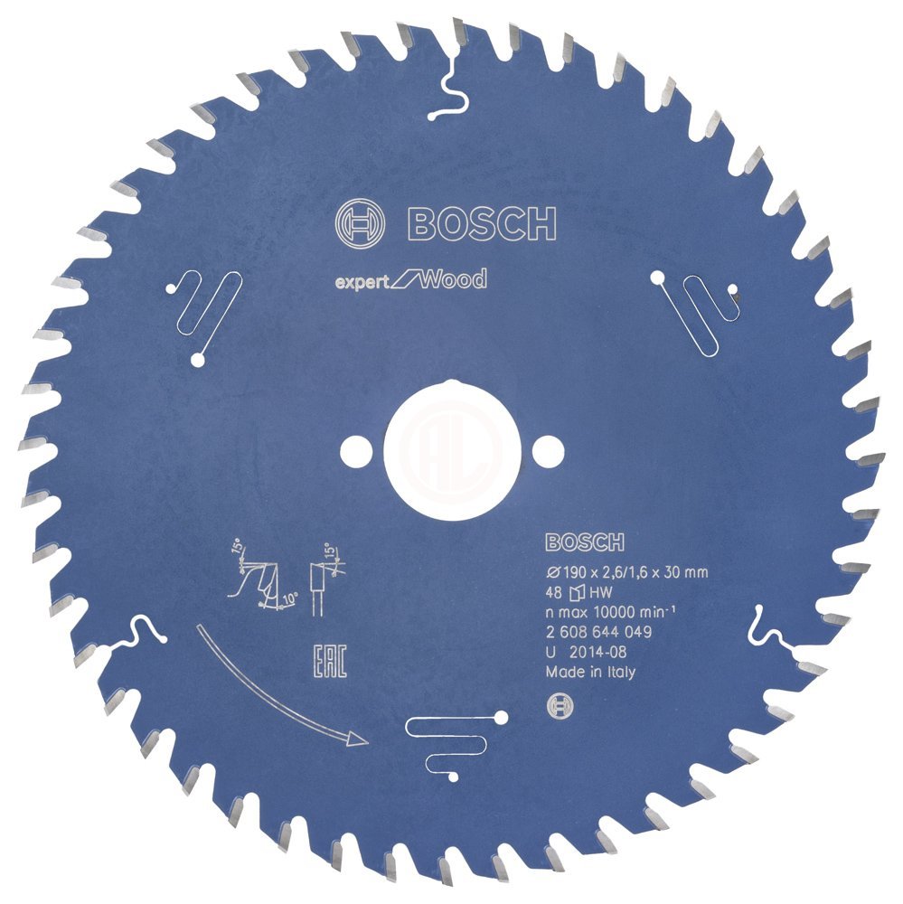 Bosch Daire Testere Bıçağı Expert For Wood 190x30 mm 48 Diş (2,6/1,6 mm) - 2608644049