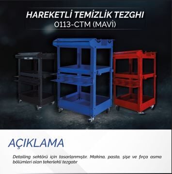 Brio Hareketli Temizlik Tezgahı Mavi
