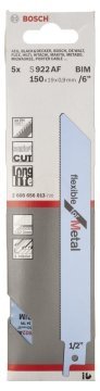 Bosch Panter Testere Bıçağı Flexible For Metal S 922 AF 150 mm (5 Adet) - 2608656013