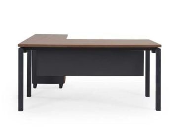 Aras L Çalışma Masası 180x69 Cm Beyaz (Ayak RAL9016 Beyaz Texture)