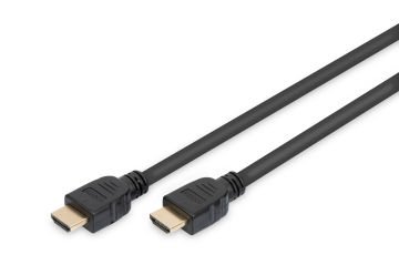 Assmann Hdmı Ultra High Speed With Ethernet Bağlantı Kablosu (Hdmı 2.1), 4320P, 8K Ultra Hd, Hdmı Tip A Erkek - Hdmı Tip A Erkek, 5 Mt, Altın Kaplama, Siyah Renk