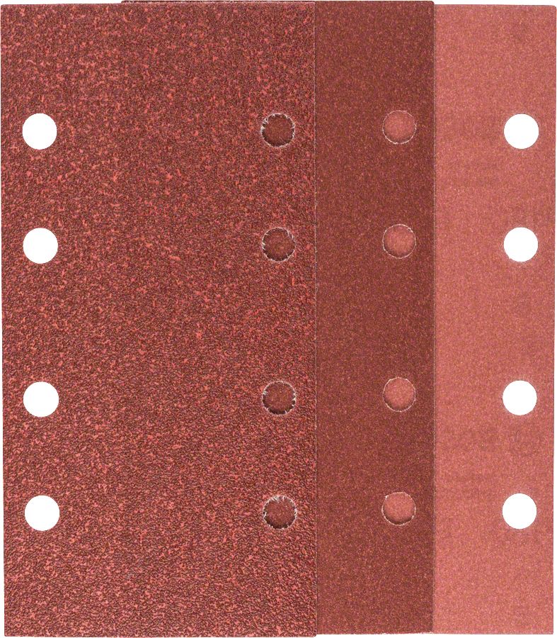 Bosch Titreşimli Zımpara Kağıdı 8 Delik 93x185 mm Set (10 Parça) - 2609256A86