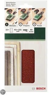 Bosch Titreşimli Zımpara Kağıdı 8 Delik 93x185 mm Set (10 Parça) - 2609256A86