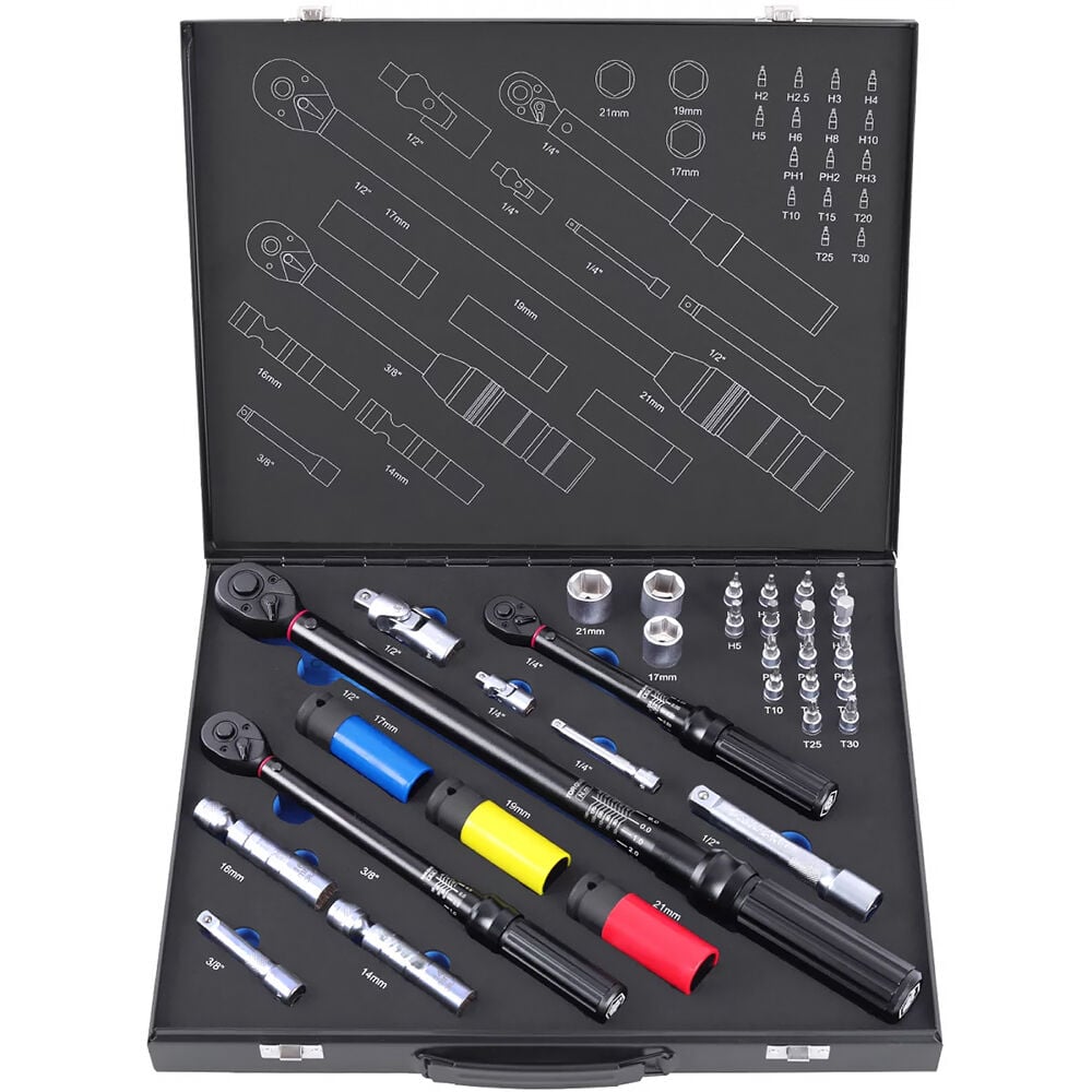 Brio Tork Anahtarı Seti  32 Parça 1/4 5X25 - 3/8 10X60 - 1/2 20X200