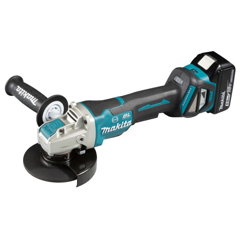 Makita Akülü Avuç Taşlama Makinesi X-Lock DGA519RTJ (2 x 5,0 Ah Akü) (125 mm)