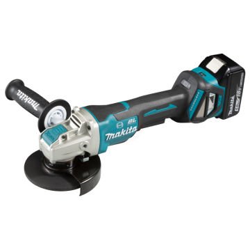 Makita Akülü Avuç Taşlama Makinesi X-Lock DGA519RTJ (2 x 5,0 Ah Akü) (125 mm)