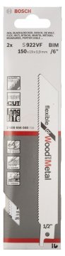 Bosch Panter Testere Bıçağı Flexible For Wood And Metal S 922 VF 150 mm (2 Adet) - 2608656040