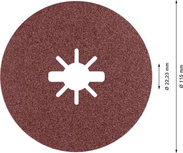 Bosch X-Lock Seramik Fiber Zımpara Diski R781 Prisma 115x22,23 mm 60+ Kum - 2608621792