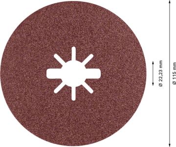 Bosch X-Lock Seramik Fiber Zımpara Diski R781 Prisma 115x22,23 mm 80+ Kum - 2608621793