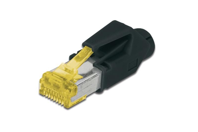 Assmann Modüler Fiş, Cat. 6A, Rj45, Hırose Tm 31, 8P8C, Zırhlı, Yuvarlak Kablo Takmak İçin Koruma Kılıflı, Awg24 /27 Ler İçin Uygun Tipte Konnektör