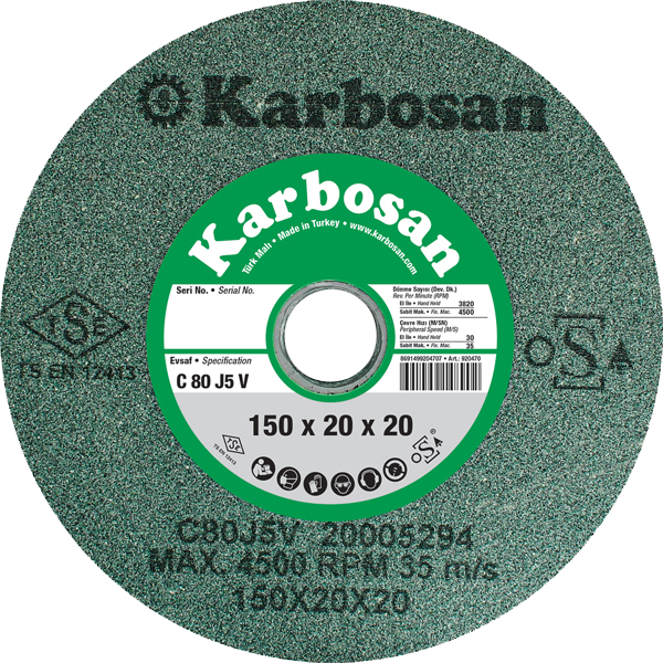 Karbosan SCG Taşlama Taşı T1 Düz 250x25x25 mm SCG 80 J 5 V - KAR920540