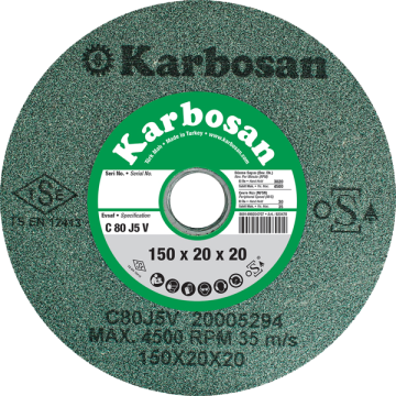 Karbosan SCG Taşlama Taşı T1 Düz 250x25x25 mm SCG 80 J 5 V - KAR920540