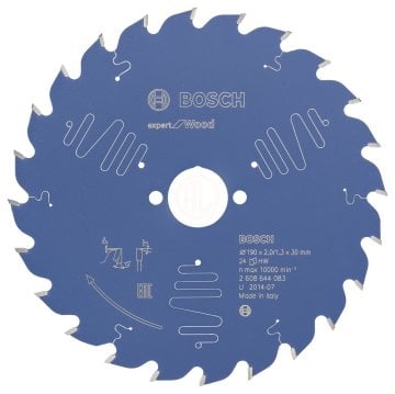 Bosch Daire Testere Bıçağı Expert For Wood 190x30 mm 24 Diş (2,0/1,3 mm) - 2608644083