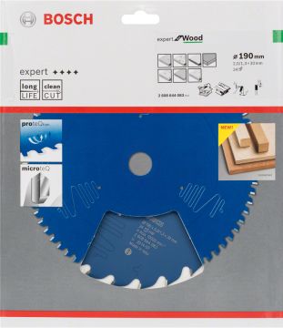 Bosch Daire Testere Bıçağı Expert For Wood 190x30 mm 24 Diş (2,0/1,3 mm) - 2608644083