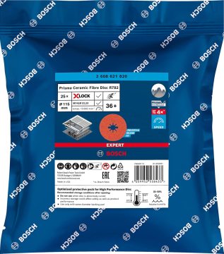Bosch X-Lock Seramik Fiber Zımpara Diski R782 Prisma 115x22,23 mm 36+ Kum - 2608621820