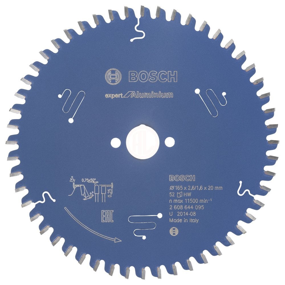 Bosch Daire Testere Bıçağı Expert For Aluminium 162x20 mm 52 Diş - 2608644095