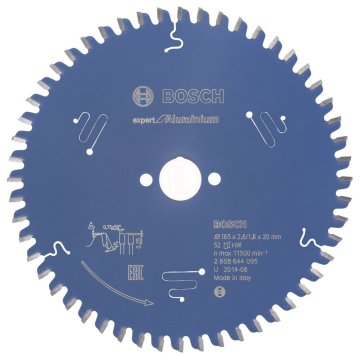 Bosch Daire Testere Bıçağı Expert For Aluminium 162x20 mm 52 Diş - 2608644095